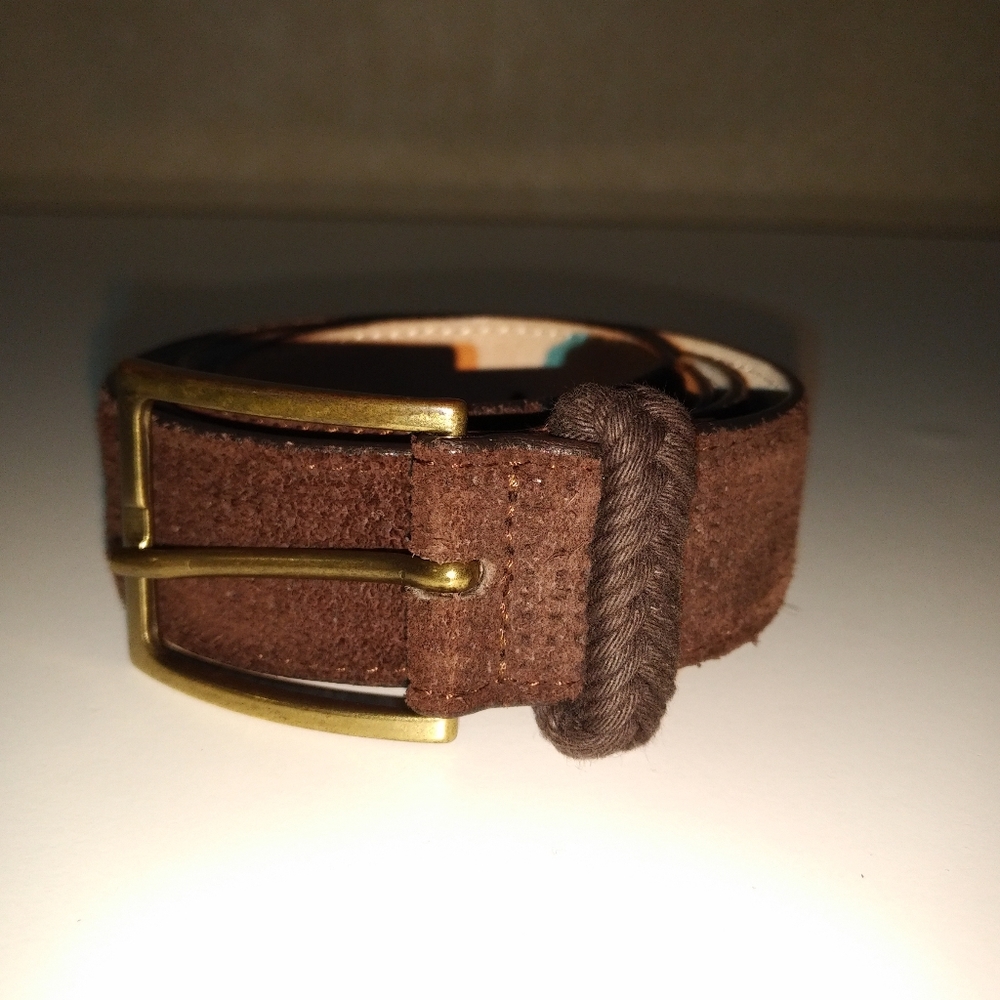 Massimo Dutti - brown nubuck belt - size 36